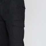 Pantalon Jayson Gabardina Cargo Algodon Negro