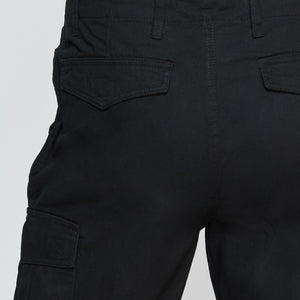 Pantalon Jayson Gabardina Cargo Algodon Negro