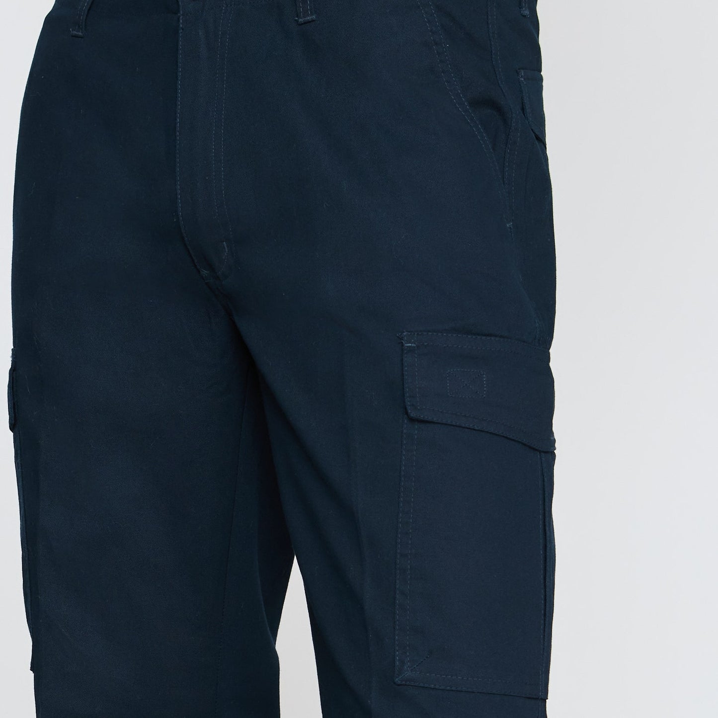 Pantalon Jayson Gabardina Cargo Algodon Azul Marino
