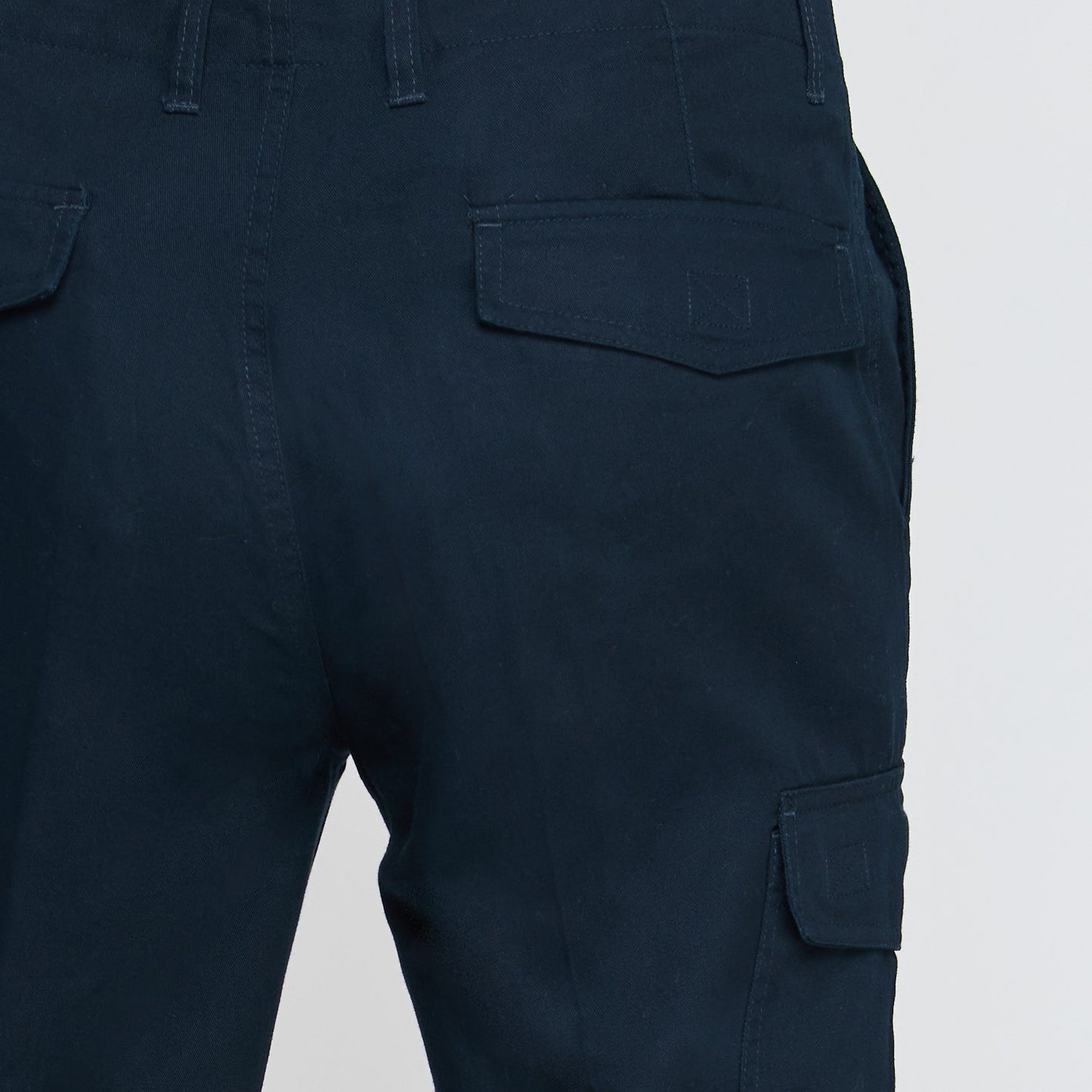Pantalon Jayson Gabardina Cargo Algodon Azul Marino