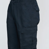 Pantalon Jayson Gabardina Cargo Tiro Corto Azul Marino