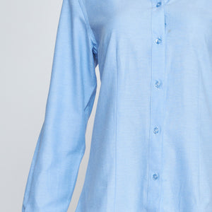 Blusa Jayson Oxf Manga Larga 60/40 Celeste