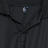 Polera Jayson Dry Fit Cuello Camisero Manga Larga Negro