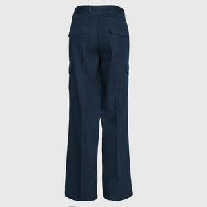 Pantalon Jayson Gabardina Algodon Mujer Azul Marino