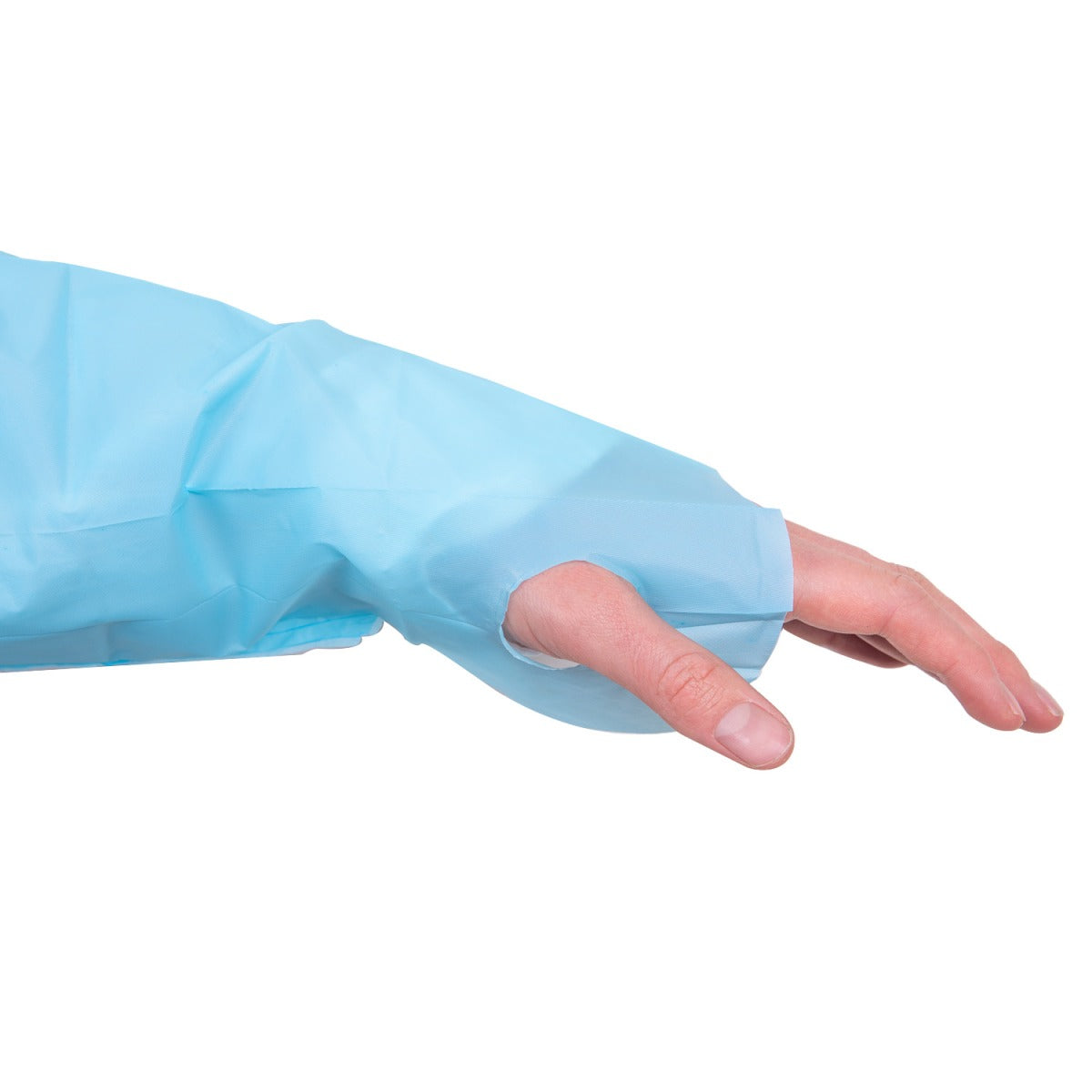 Pechera Cranberry Desechable con Mangas Y Ojal Azul