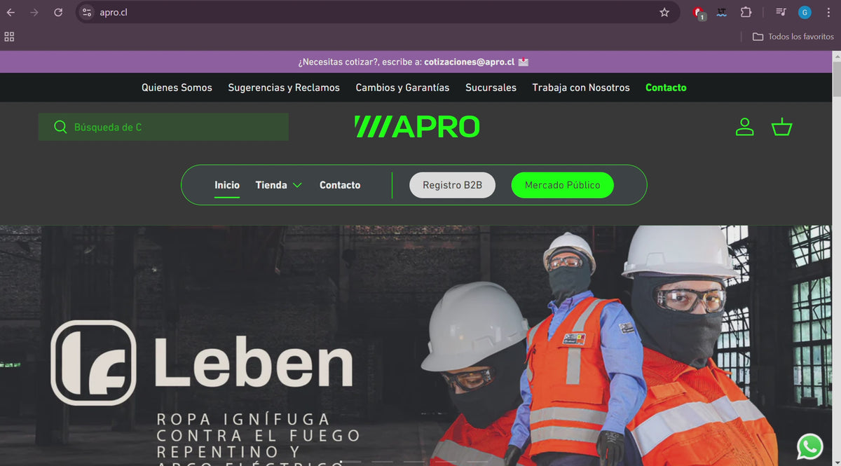 Registro Portal B2B APRO – Apro Seguridad Industrial
